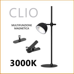 Clio - Lampada LED da tavolo, da muro e con pinza